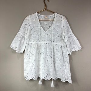 Hummingbird Eyelet Lace Top